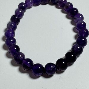 Purple Beaded Elastic‎ Bracelet